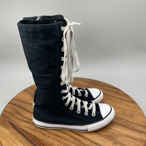 Converse Chuck Taylor All Star XXHi Shoes Youth Size 2 Black Knee High Sneakers